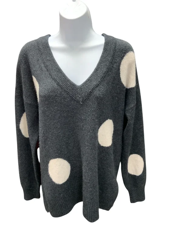 street style coats for women -Madewell Women's Dot Sweater Gray S