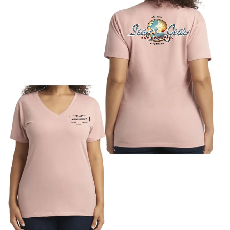 women's halter tops -Sea Gear - Women's Mud Flap V-Neck Short Sleeve