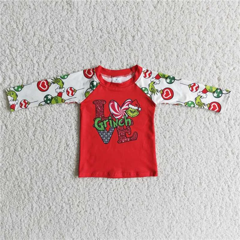 women's henley shirts -6 A9-12 baby boy Xmas red cartoon t-shirts-promotion 2023.10.30