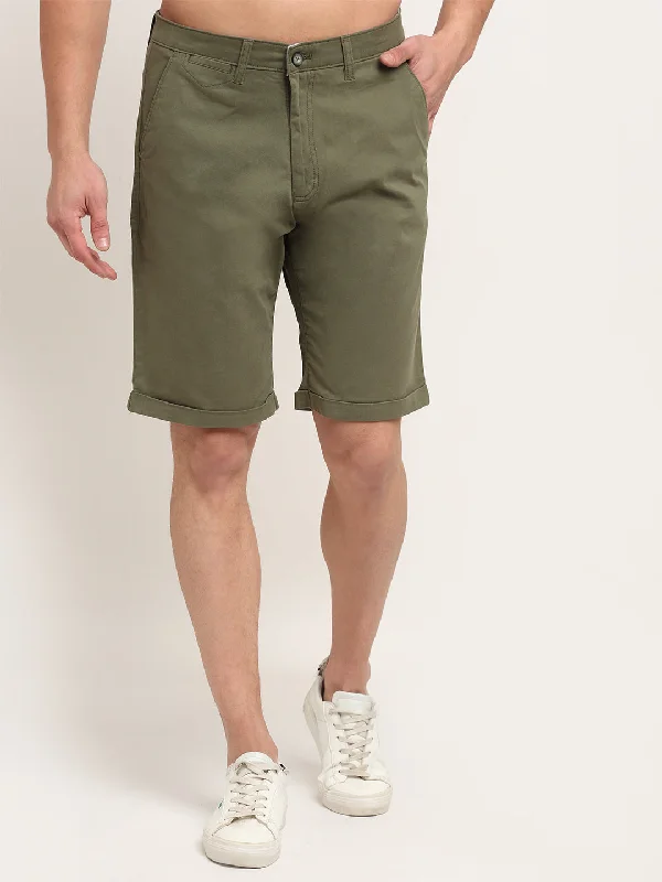 longline tops for women -Olive Men Shorts