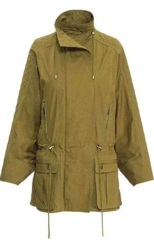 warm down coats for women -Quilted Trench Coat