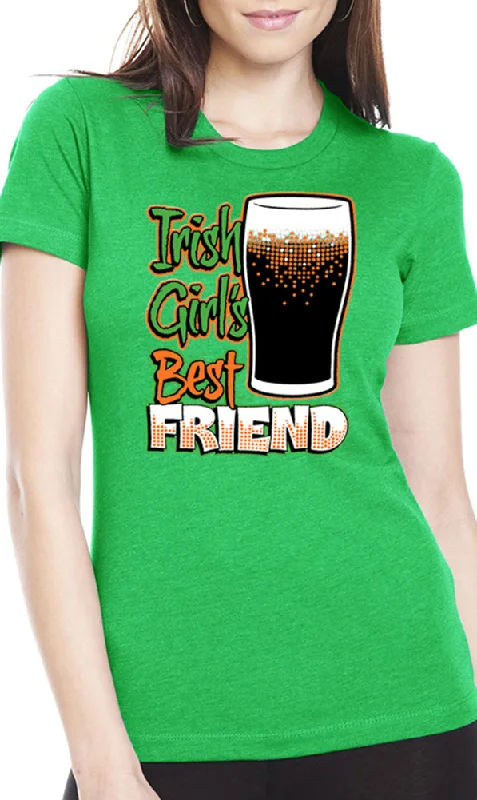 oversized t-shirts for women -St. Patrick's Day Irish Girl's Best Friend Girl's T-Shirt