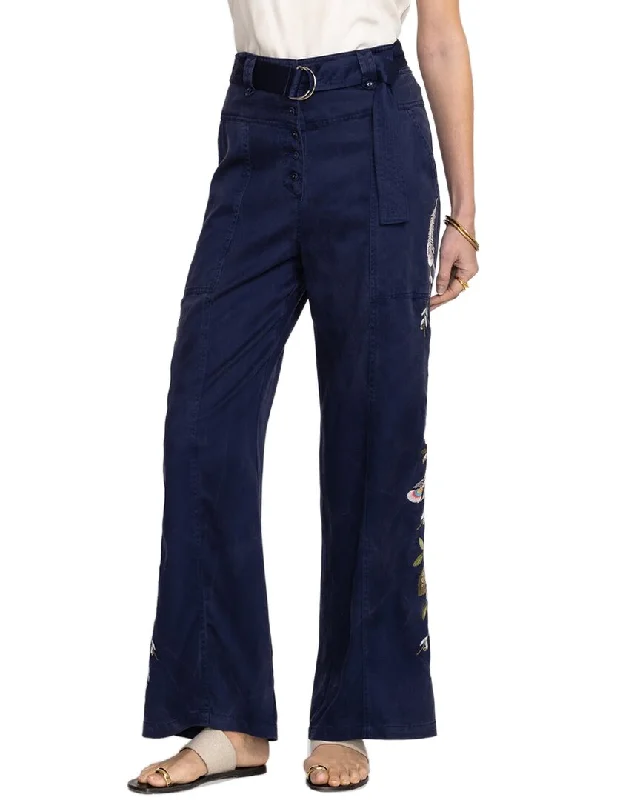 office pants for women -Johnny Was Amika Belted Wide Leg Pant