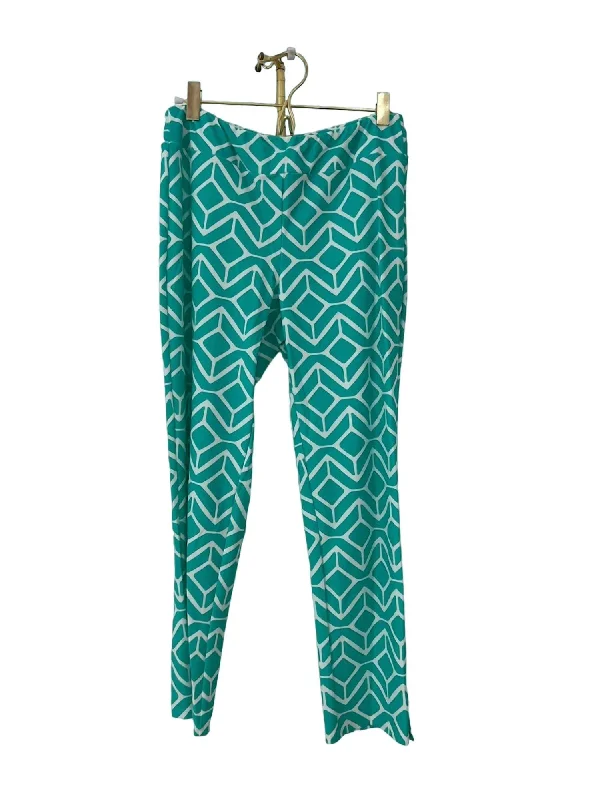 women's flared pants -Lucia Pant In Sail Geo Seafoam