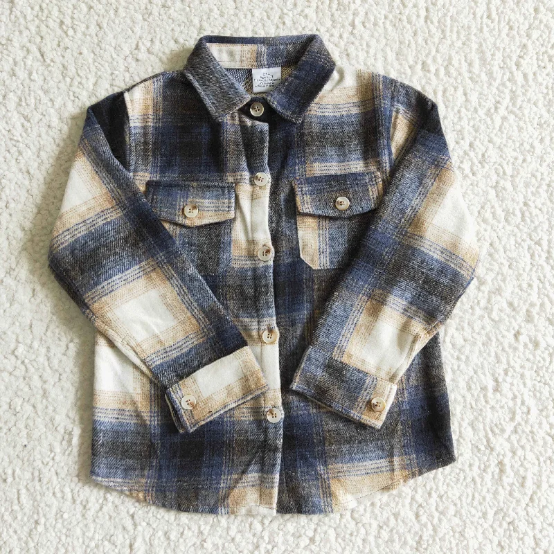 ruched tops for women -Flannel T-shirt