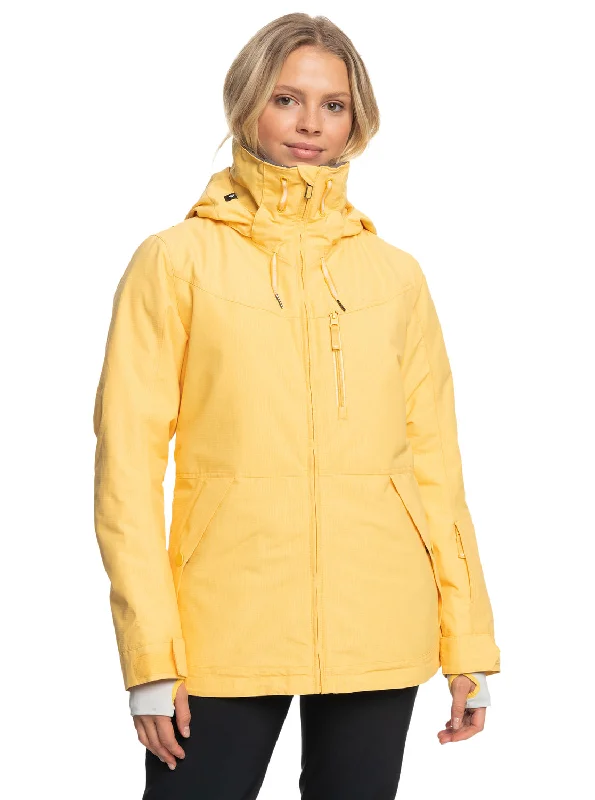 high collar coats for women -Presence Parka Technical Snow Jacket - Sunset Gold