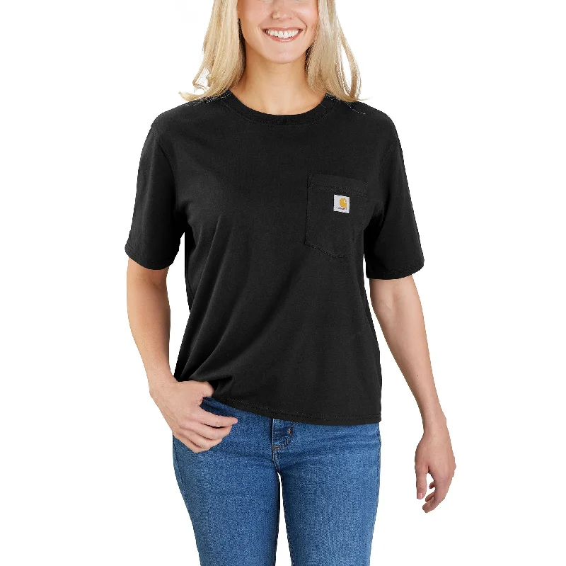 stretchable tops for women -Carhartt Women's Loose Fit Lightweight Short Sleeve Crewneck T-Shirt