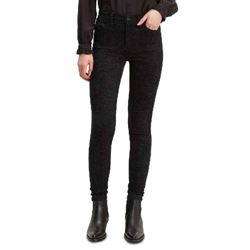 cropped trousers for women -Levi's Women's 720 High-Rise Super Skinny Jeans Black Size 26X30