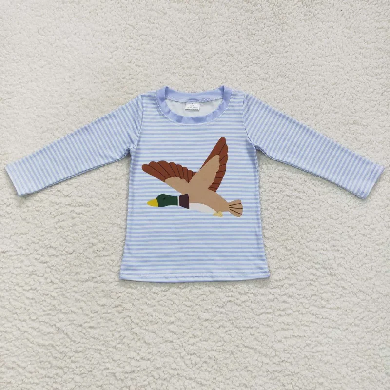 casual plaid shirts for women -BT0365 Boys Mallard Embroidered T-Shirt