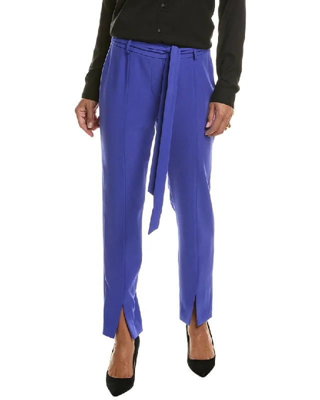 plus size women's pants -Elie Tahari Slim Sash Pant