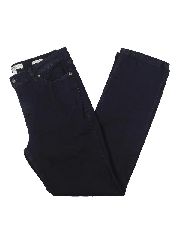 business casual pants for women -Womens Modern Fit Denim Straight Leg Jeans