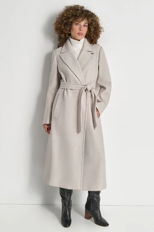 women's raincoats -WOOL WRAP COAT