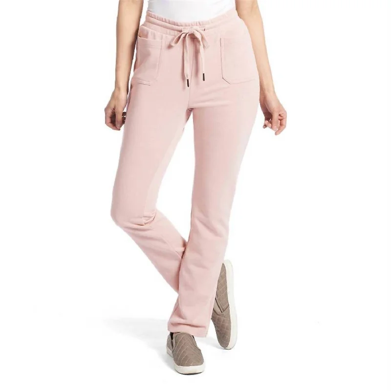 cropped joggers for women -Boyfriend Drawstring Sweatpants In Dusty Pink