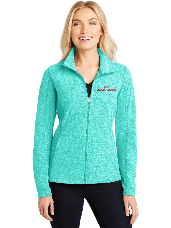 elegant evening coats for women -Port Authority Ladies Heather Microfleece Full-Zip Jacket