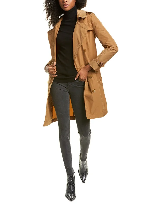 puffer vests for women -Burberry Detachable Hood Trench Coat