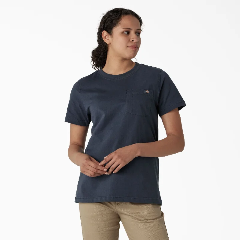 elegant evening tops for women -Dickies Women's Heavyweight Short Sleeve Pocket T-Shirt