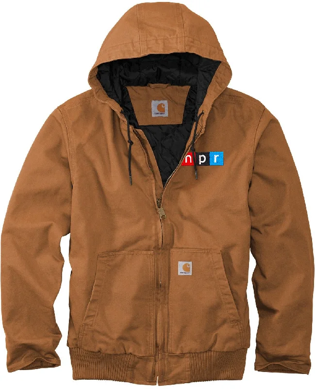 military-style coats for women -Carhartt Washed Duck Active Jacket