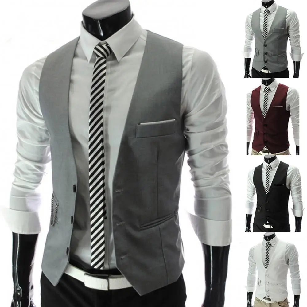 color block jackets for women -Men Blazer Waistcoat Casual Classic Suit Vest Business Formal Dress Sleeveless Jacket Vest Wedding Groom Attendant Suits Vest