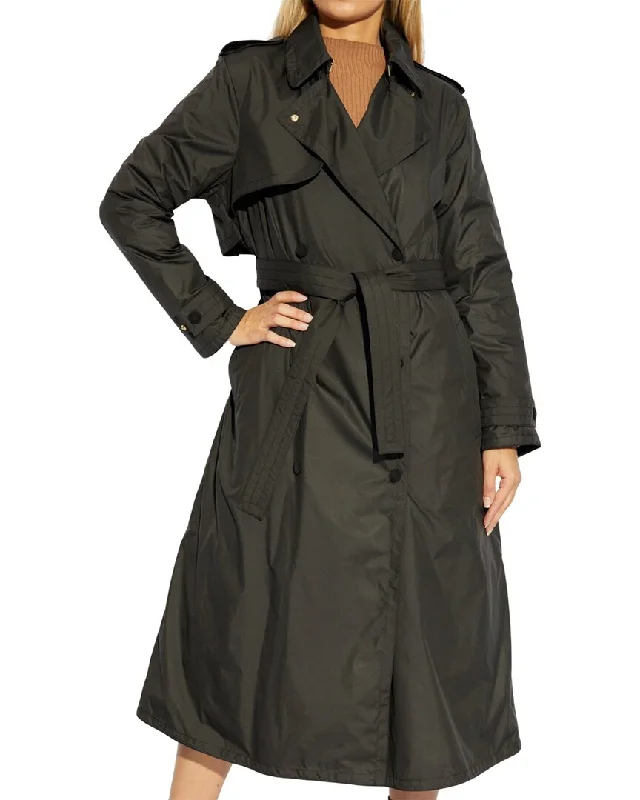 lightweight cashmere coats for women -Moncler Barbentane Down Trench Coat