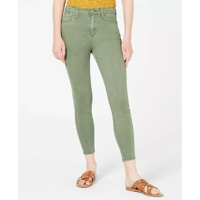 ruched pants for women -Celebrity Pink Junior's Skinny Jeans Green Size 0