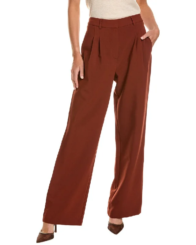 stretchy leggings for women -Alexia Admor Elia Pleated Wide Leg Pant