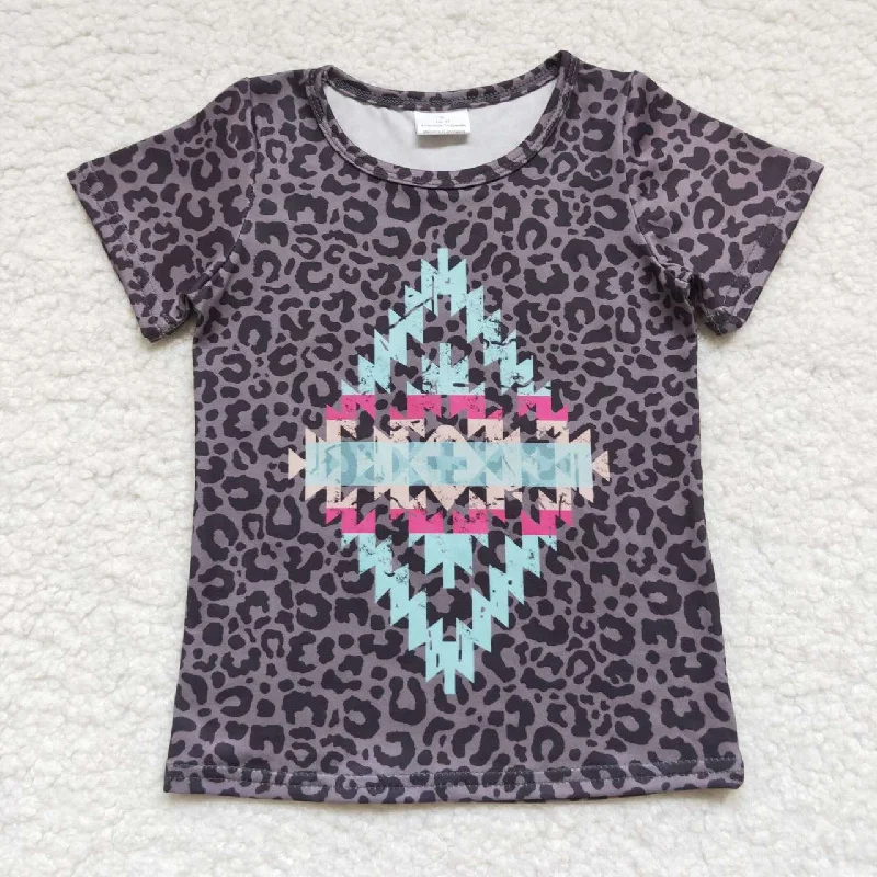 unique tops for women -girl aztec babe leopard t-shirts GT0239