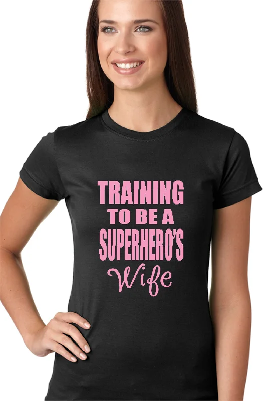 spring fashion tops for women -Training To Be A Superhero's Wife Girls T-shirt