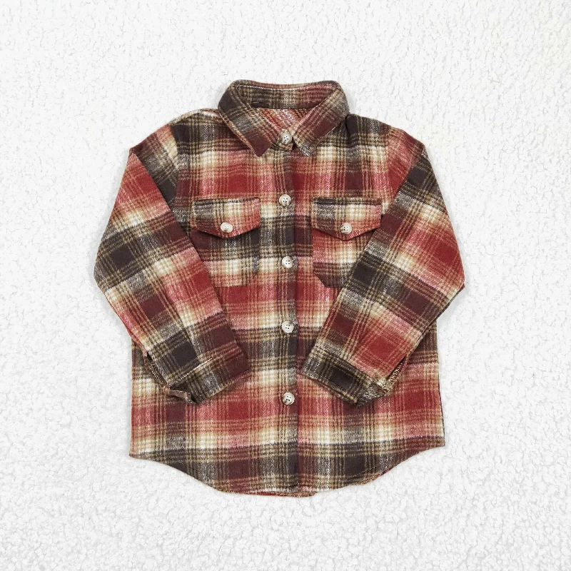 women's off-shoulder tops -Flannel T-shirt