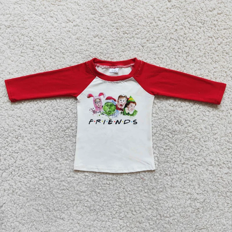 boho style tops for women -6 B10-22 baby boy Xmas red cartoon t-shirts-promotion 2023.11.6