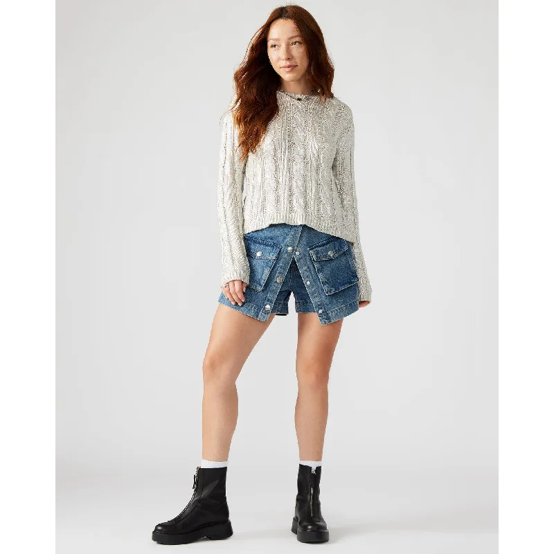 oversized pants for women -Jennifer Denim Skort