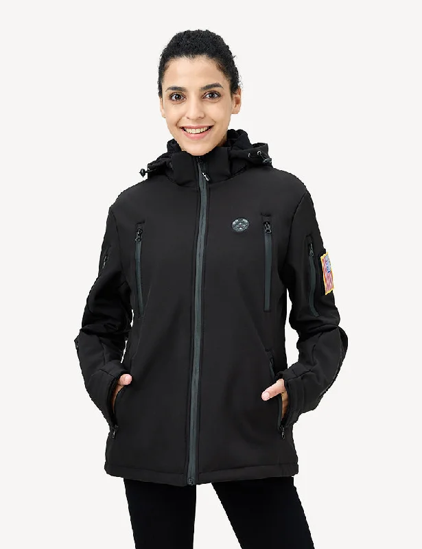 sporty windbreakers for women -Women's Heated Jacket with 12V QC3.0 Battery