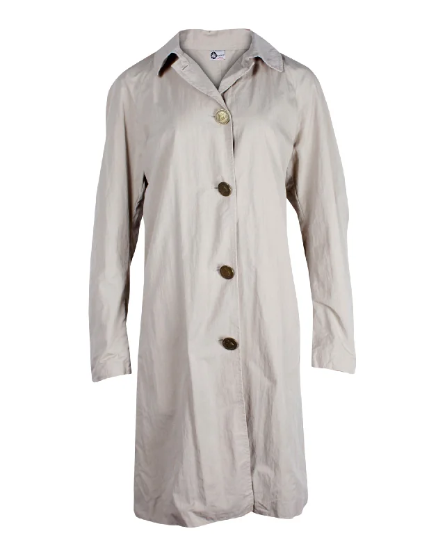 cropped jackets for women -Lanvin Trench Coat in Beige Cotton