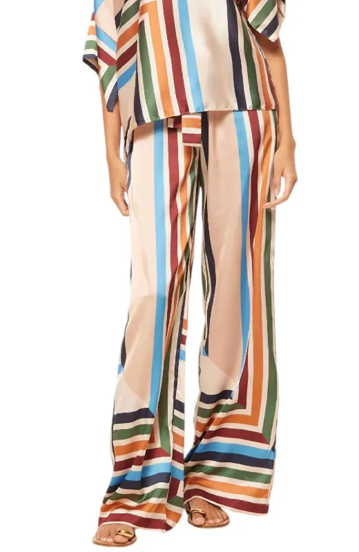 women's lightweight capris -Reshma Pants In San Miguel Stripe