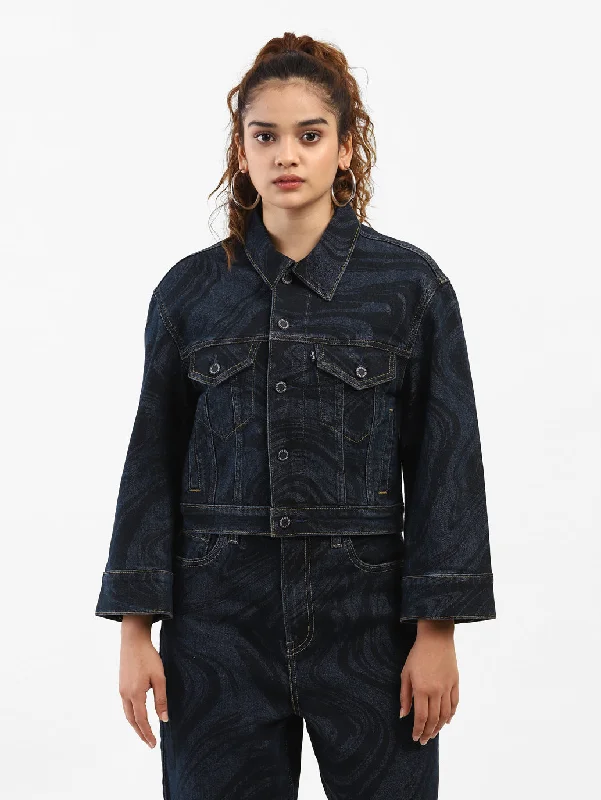 street style coats for women -Levi's x Deepika Padukone Hydro-Dipped Trucker Jacket