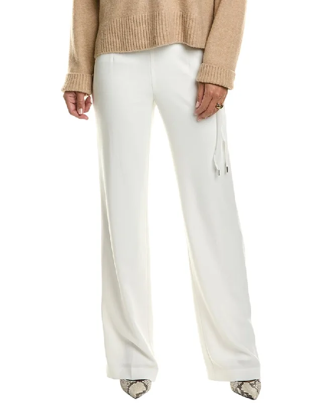 women's jogger pants -Elie Tahari Crepe Side Tie Pant