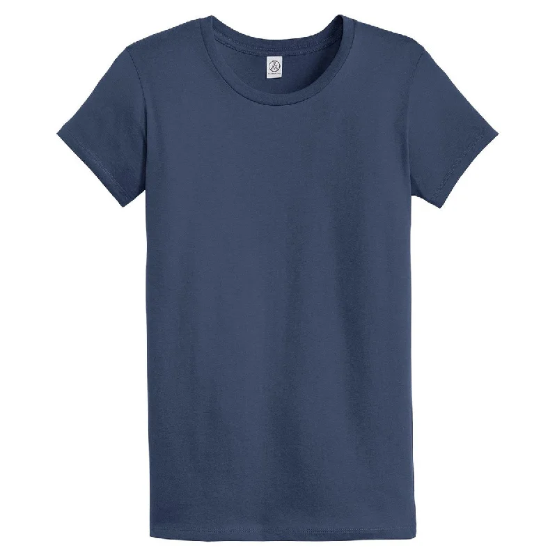 oversized tunic tops for women -Alternative Women's Light Navy Legacy Crew T-Shirt