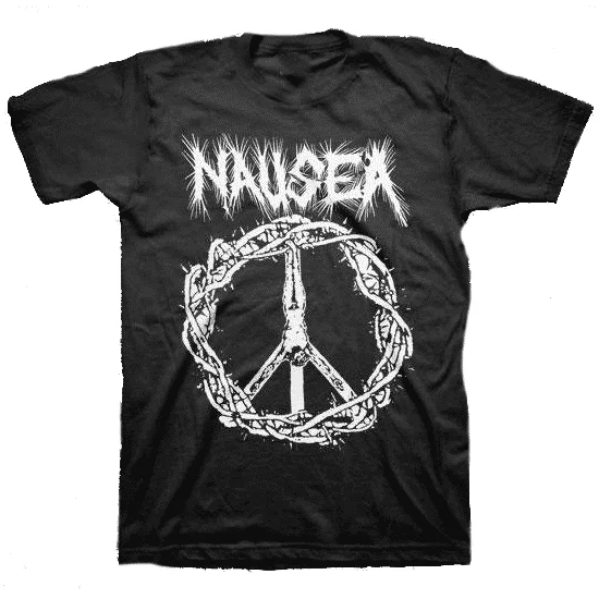 cotton tunics for women -Nausea Logo T-Shirt