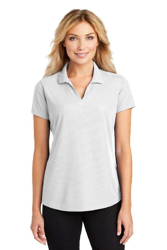 basic tops for women -Port Authority Womens Dry Zone Moisture Wicking Short Sleeve Polo Shirt - White