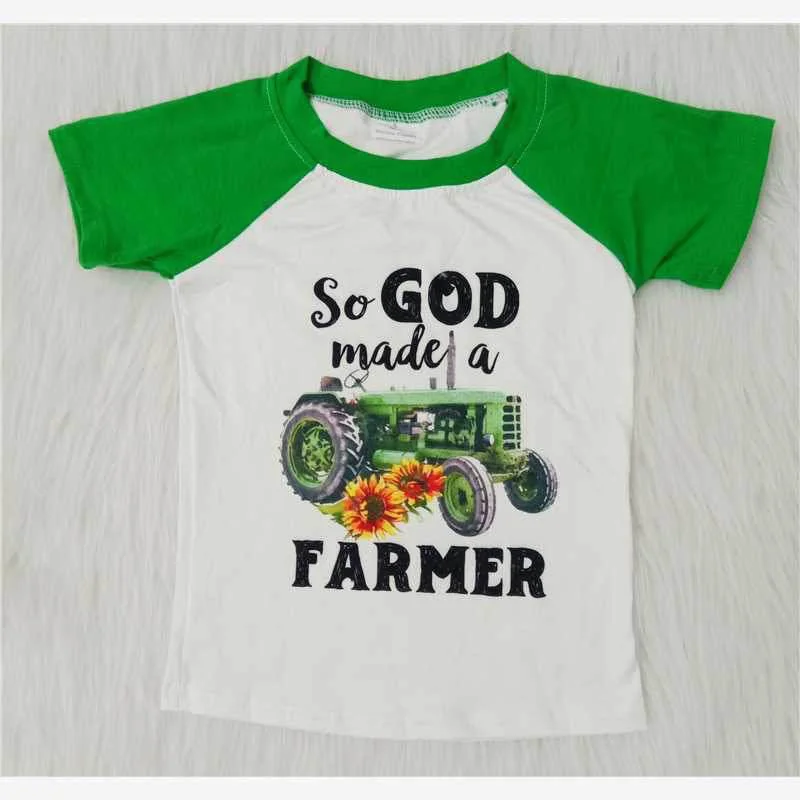 oversized tunic tops for women -So god made a farmer T-shirt