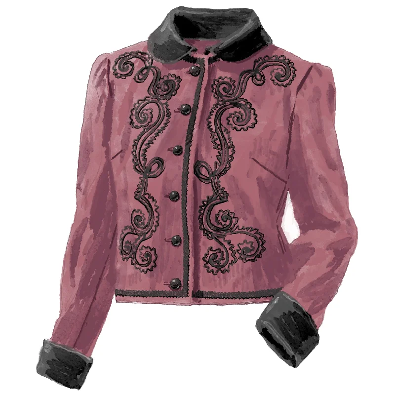 winter parkas for women -Embroidered Jacket