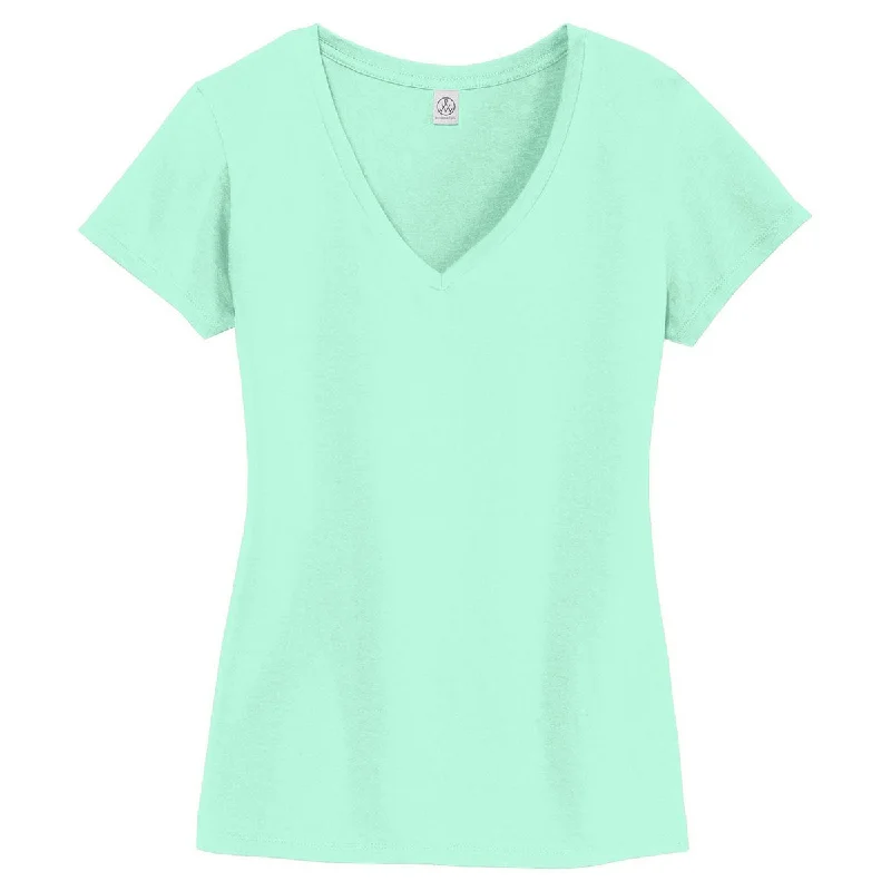 spring fashion tops for women -Alternative Women's Mint Legacy V-Neck T-Shirt