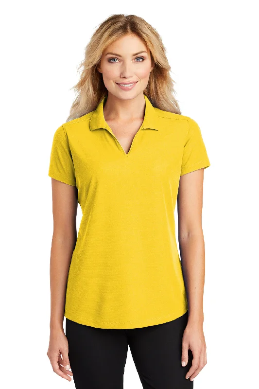 longline tops for women -Port Authority Womens Dry Zone Moisture Wicking Short Sleeve Polo Shirt - Yellow