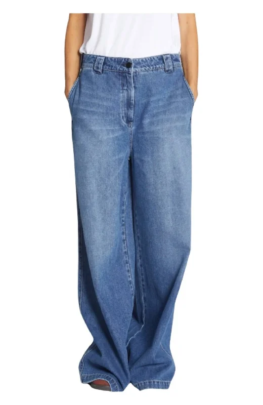 women's breathable joggers -Denim Pants In Blue