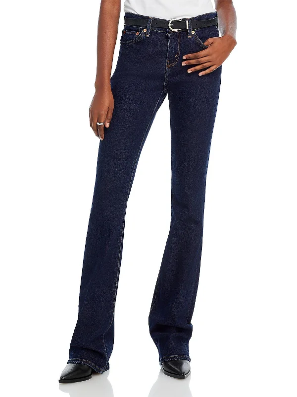 loose fit pants for women -Womens Bell Bottoms Denim Bootcut Jeans