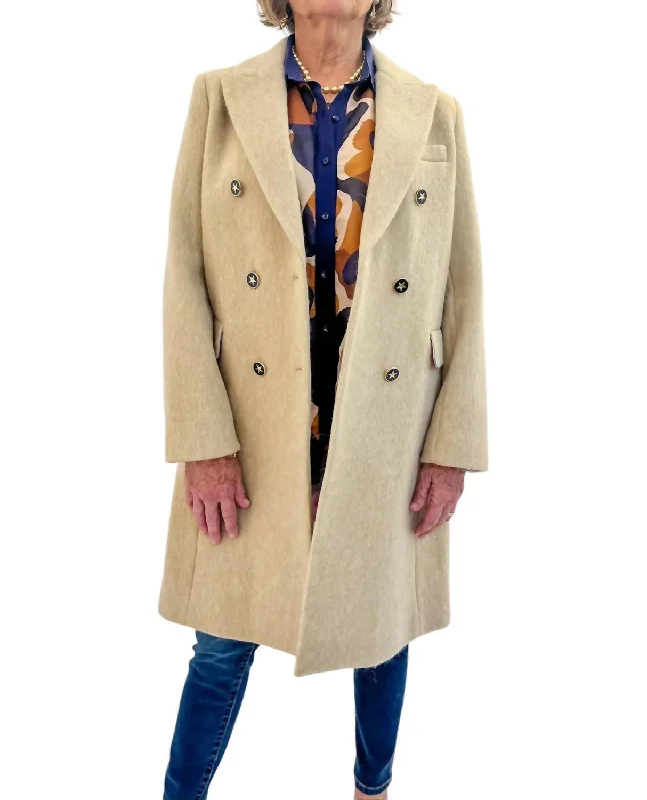 women's lightweight windbreakers -Wool Trench Coat In Camel