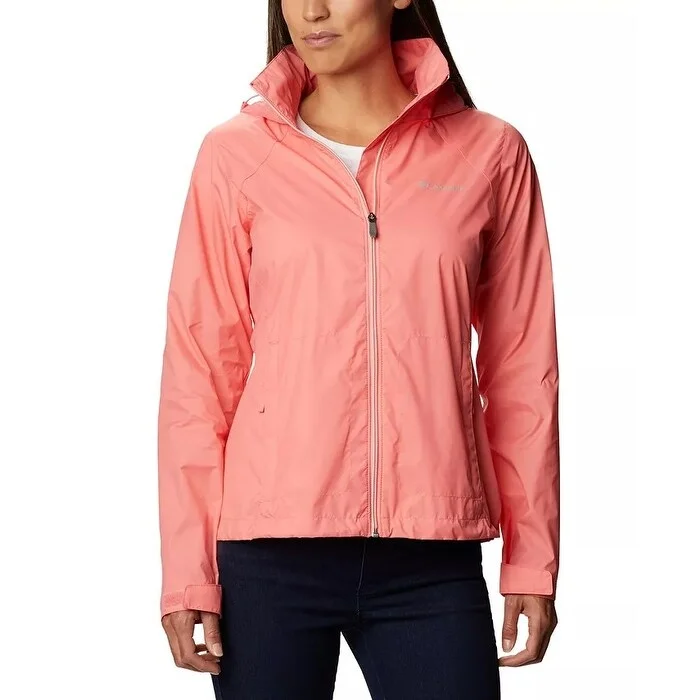 vintage-inspired jackets for women -Columbia Women's Switchback Waterproof Packable Rain Jacket Pink Size X-Small