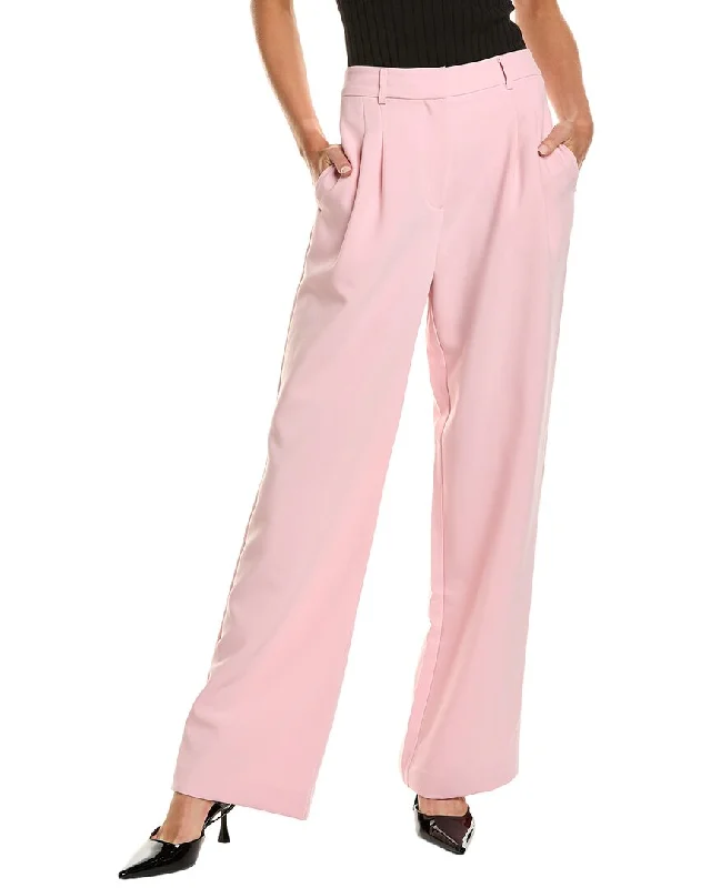 women's bootcut trousers -Alexia Admor Elia Pleated Wide Leg Pant