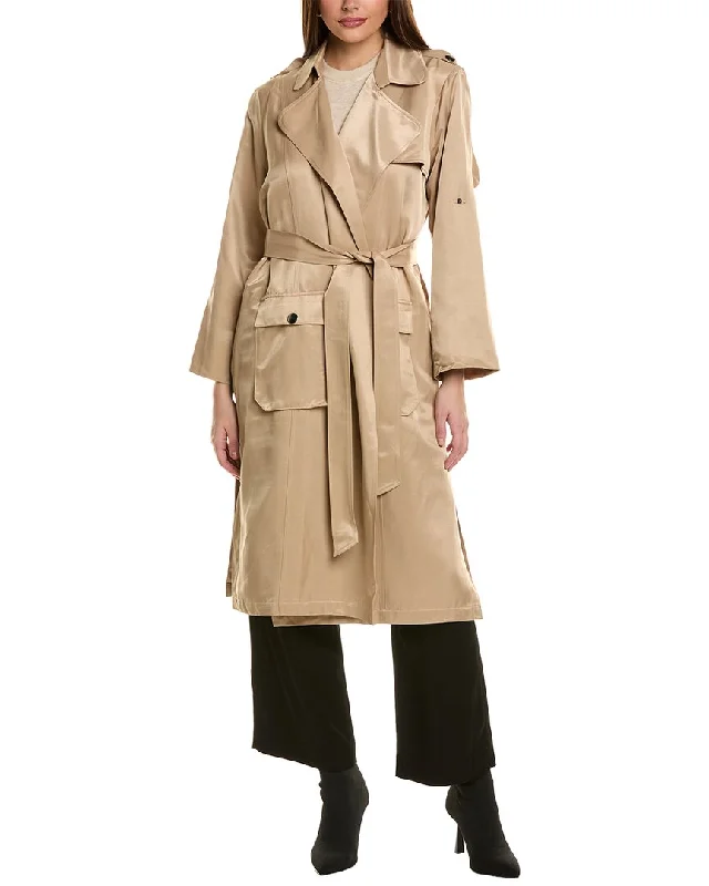 color block jackets for women -Adrienne Landau Trench Coat