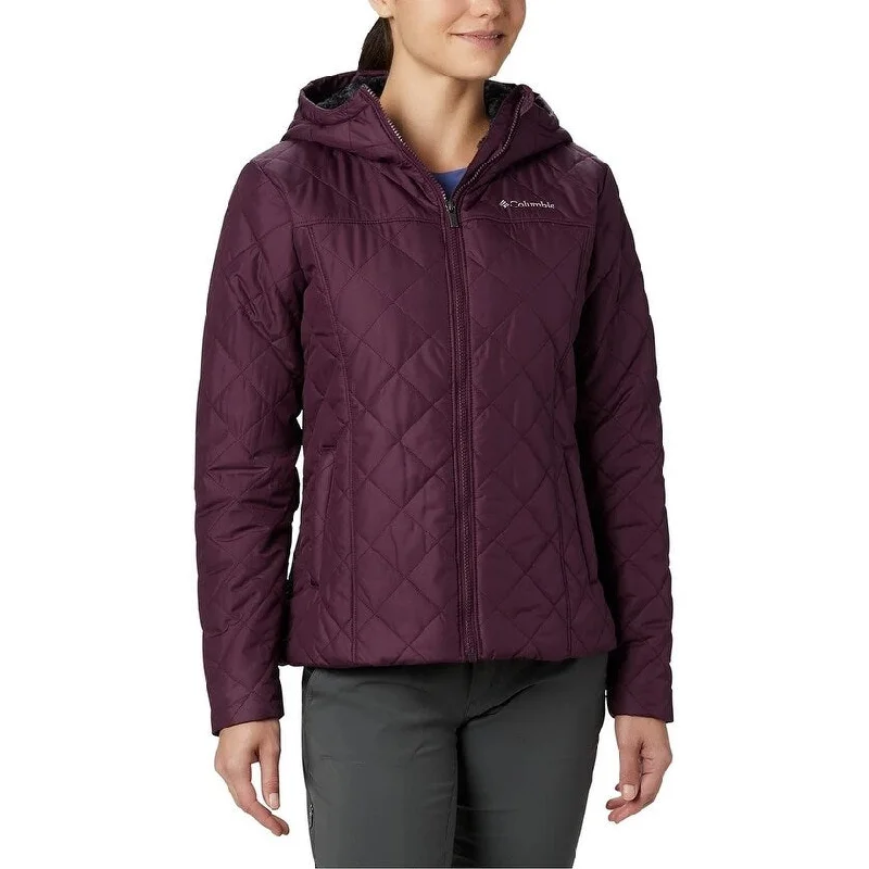 stylish plaid coats for women -Columbia Women's Copper Crest Hooded Fleece-Lined Jacket Bright Purple Size Extra Large - XL