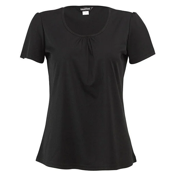 women's ribbed tops -Identitee Women's Black Balmain Shirt